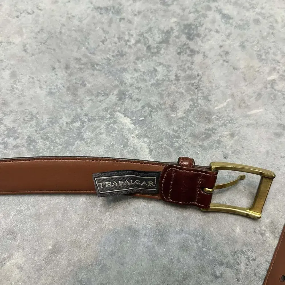 Trafalgar Cortina Brown Leather Belt - Size 38